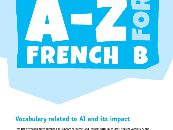 Vocab related to AI and its impact (French)