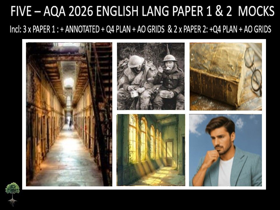 FIVE - AQA PAPER 1 & 2 | 2026 FULL MOCKS | ANNOTATED | Q4 PLAN | AO GRIDS