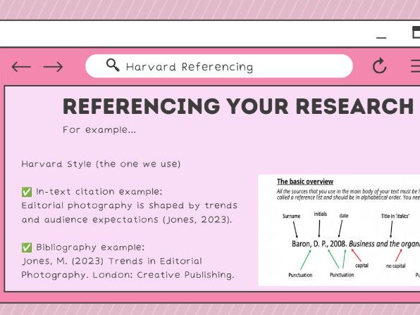 Research Skills in Photography | Primary & Secondary Research, Target Audience & Harvard Referencing