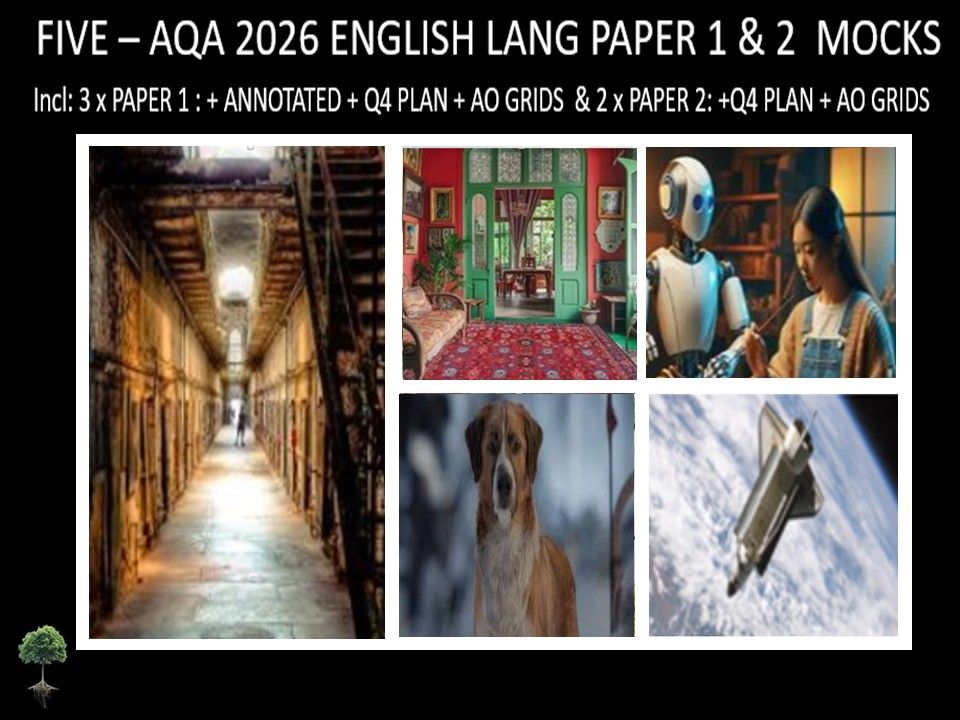 FIVE - AQA PAPER 1 & 2 | 2026 FULL MOCKS | ANNOTATED | Q4 PLAN | AO GRIDS
