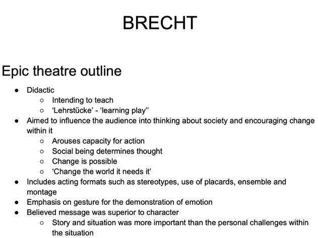 Bertolt Brecht Key Information