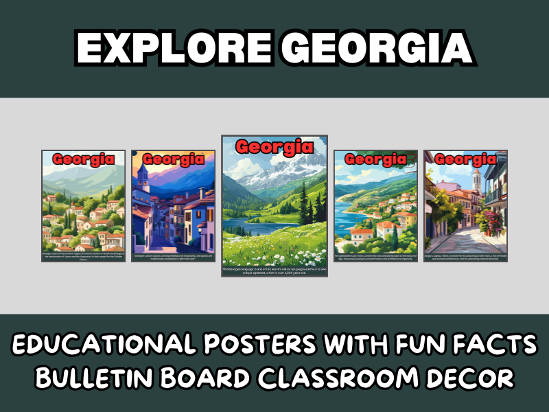 Explore Georgia Europe – Educational Posters with Fun Facts | Bulletin ...