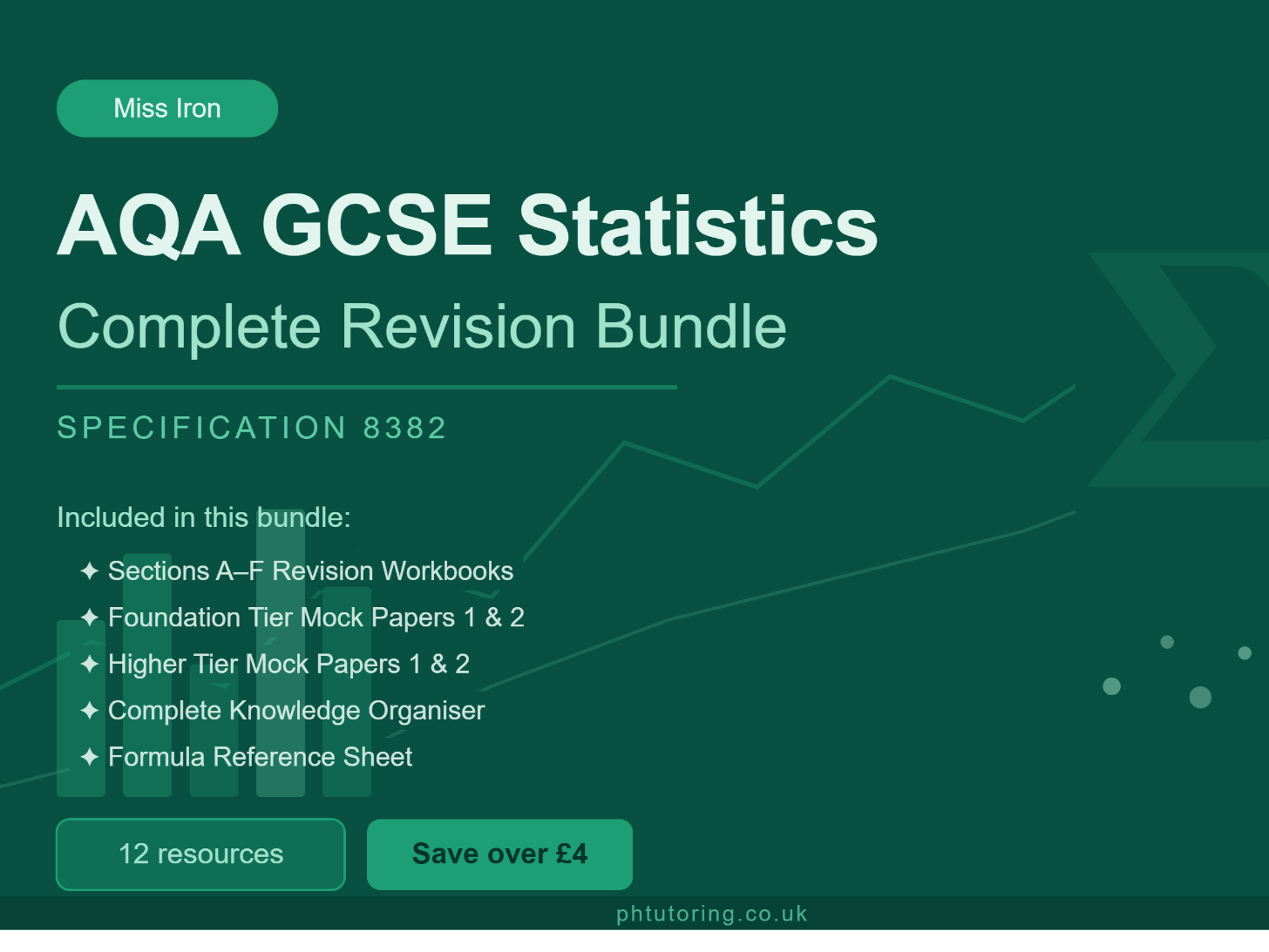 AQA GCSE Statistics Complete Revision Bundle | All Sections A–F, Mock Papers & Reference Materials | 8382