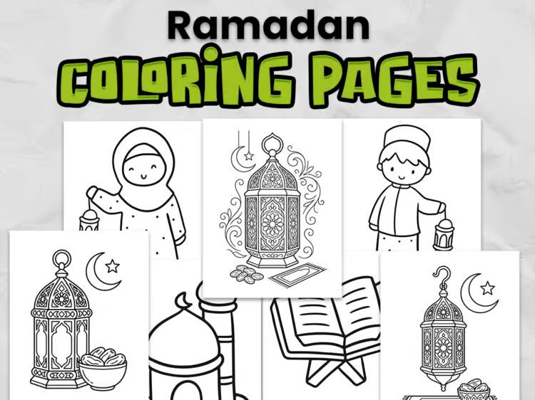 Ramadan Colouring Pages | Ramadan Activities | RE & Cultural Awareness Worksheets | EYFS & KS1