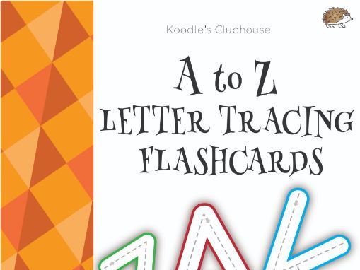 A to Z Letter tracing flashcards