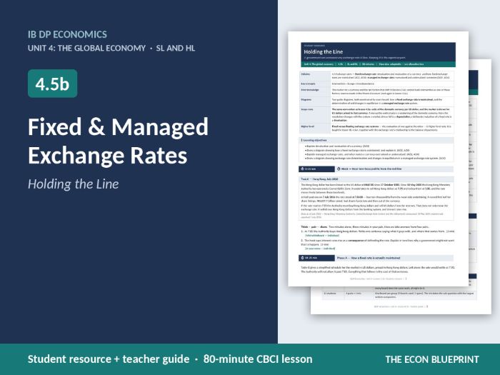 IB Economics 4.5b Fixed & Managed Exchange Rates | CBCI