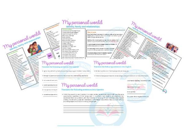 GCSE Spanish EDEXCEL Translation Practice (with answers) – Theme: My personal world