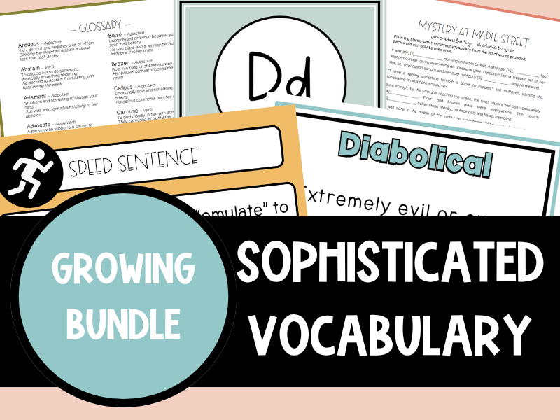 Sophisticated Vocabulary Bundle | Candy Clouds