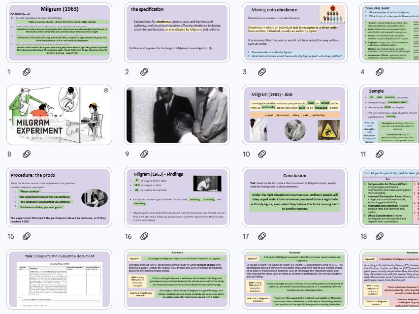 Milgram (1963) research - Social Influence NEW AQA A Level Psychology 2025 Spec