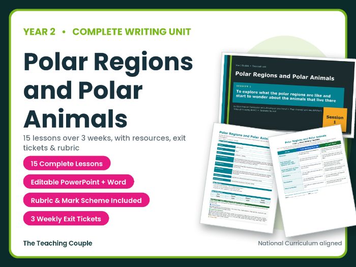 Polar Regions and Polar Animals | Year 2 English Unit | 15 Complete Lessons + Resources