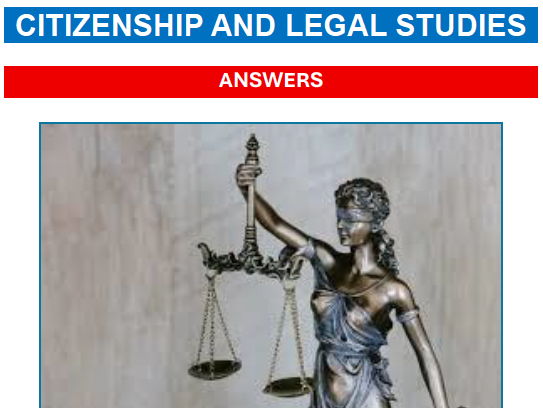 Life Skills - Citizenship and Legal Studies - companion ANSWER booklet to the activity booklet