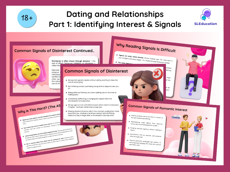 Part 1: Identifying Interest and Signals | ASD Dating and Relationships Series | Ages 18+ | Autism