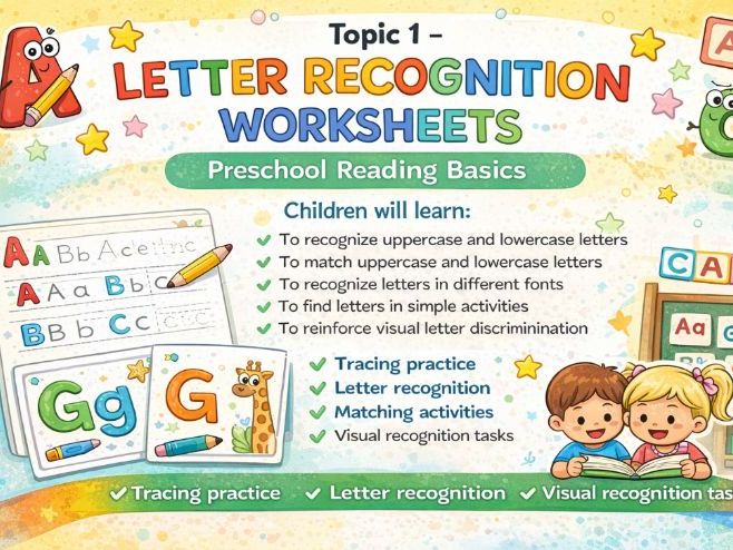 Letter Recognition Worksheets–Preschool Reading