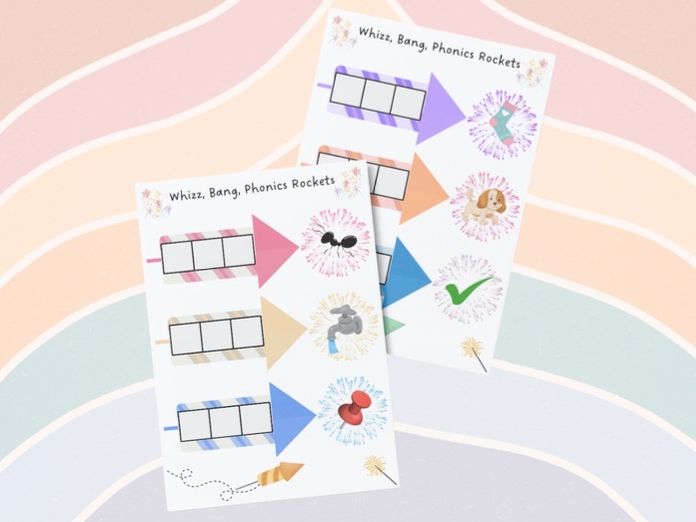 Bonfire Night - Phonics CVC Firework Rockets