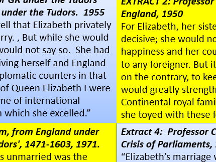 Elizabeth I - Problems and Solutions.  Detailed Full Lesson.