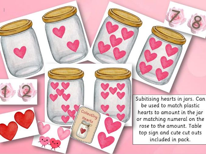 Counting Heart Jars
