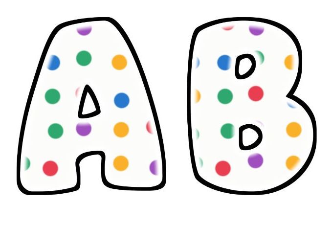Confetti Dots Glow Bubble Letters | Bulletin Board Letters | Classroom Display Pack