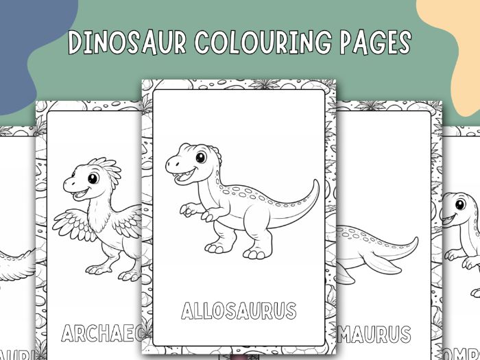 Dinosaur Colouring Book | 18 Pages | EYFS KS1 | Printable Activity Pack