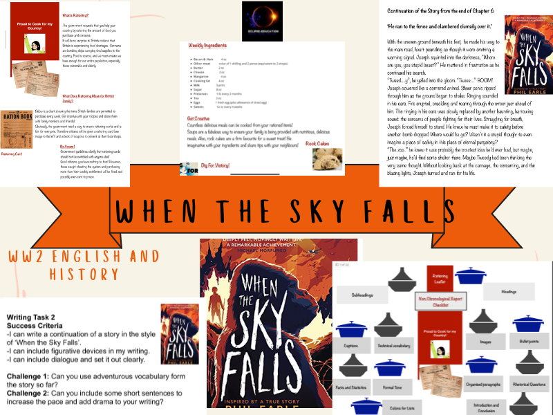 When the Sky Falls WW2 Unit Literacy and History Scheme KS2. Teaching
