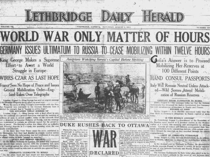 The Outbreak of World War One