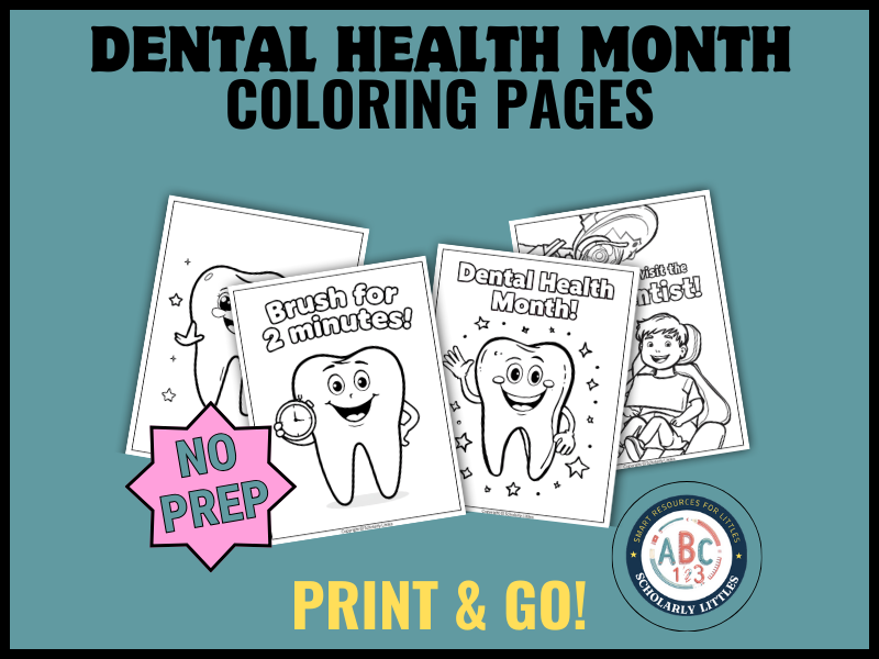 February Dental Health Month Coloring Pages