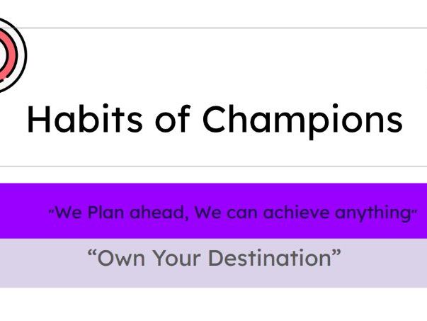 Assembly - Habits of Champions -we plan ahead