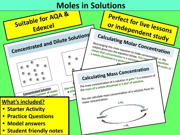 Moles in Solutions (AQA)