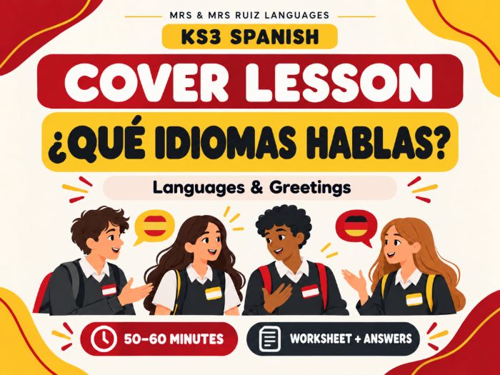 Cover Lesson/Worksheet: ¿Qué idiomas hablas?