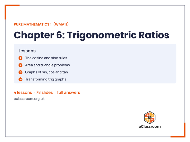 IAL Pure 1 Trigonometric Ratios lesson slides