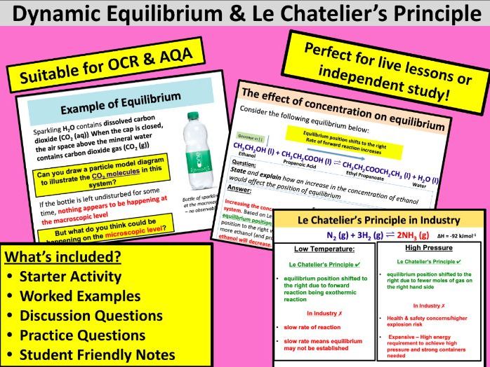Le Chatelier's Principle & Equilibria