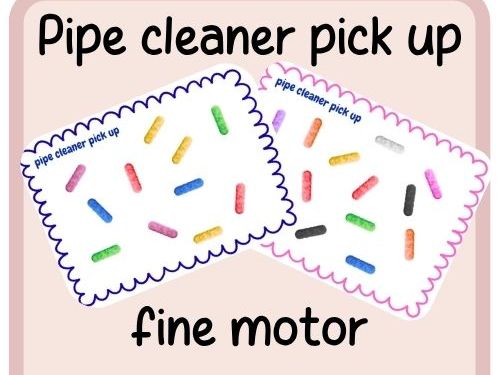 Pipe cleaner fine motor activity