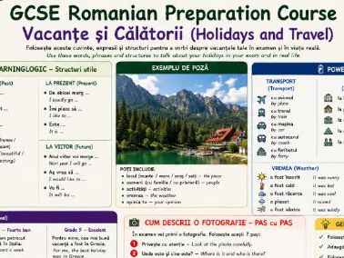 Free GCSE Romanian Preparation Course Poster – Holidays and Travel