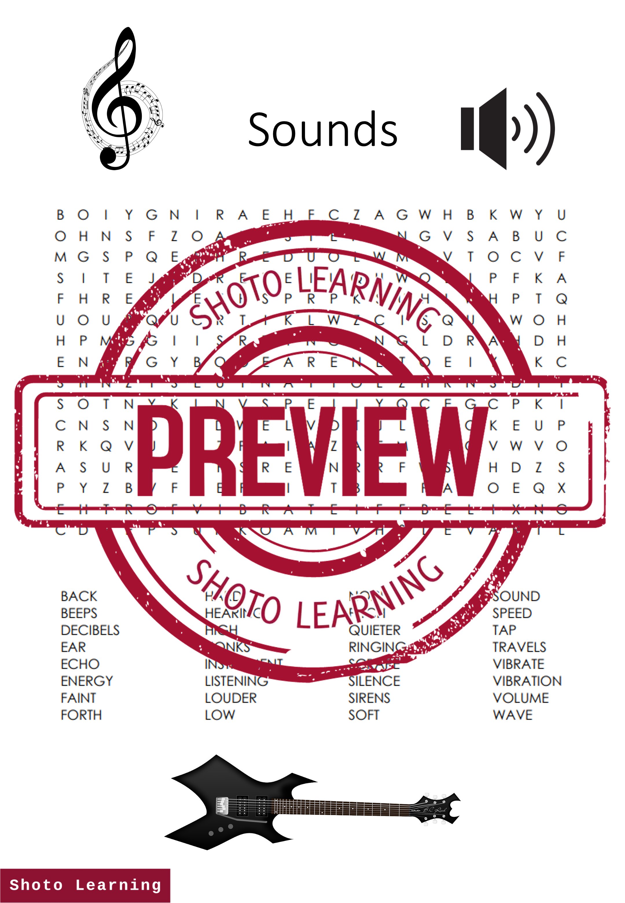 SOUNDS SCIENCE ACTIVITY WORD FIND SEARCH FINDER GAME VOCABULARY