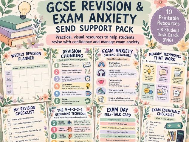 GCSE Revision & Exam Anxiety Support Pack