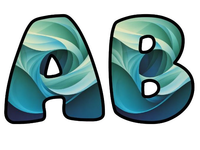 Abstract Logo Design Classroom Display | Lettering Set | Upper & Lowercase, 0-9 and Signs
