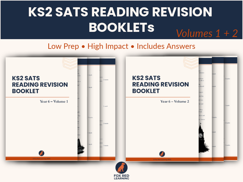 KS2 SATs Reading Revision Booklets (Year 6) | Volumes 1 & 2 Bundle | Fiction, Non-Fiction & Poetry | Questions + Answers