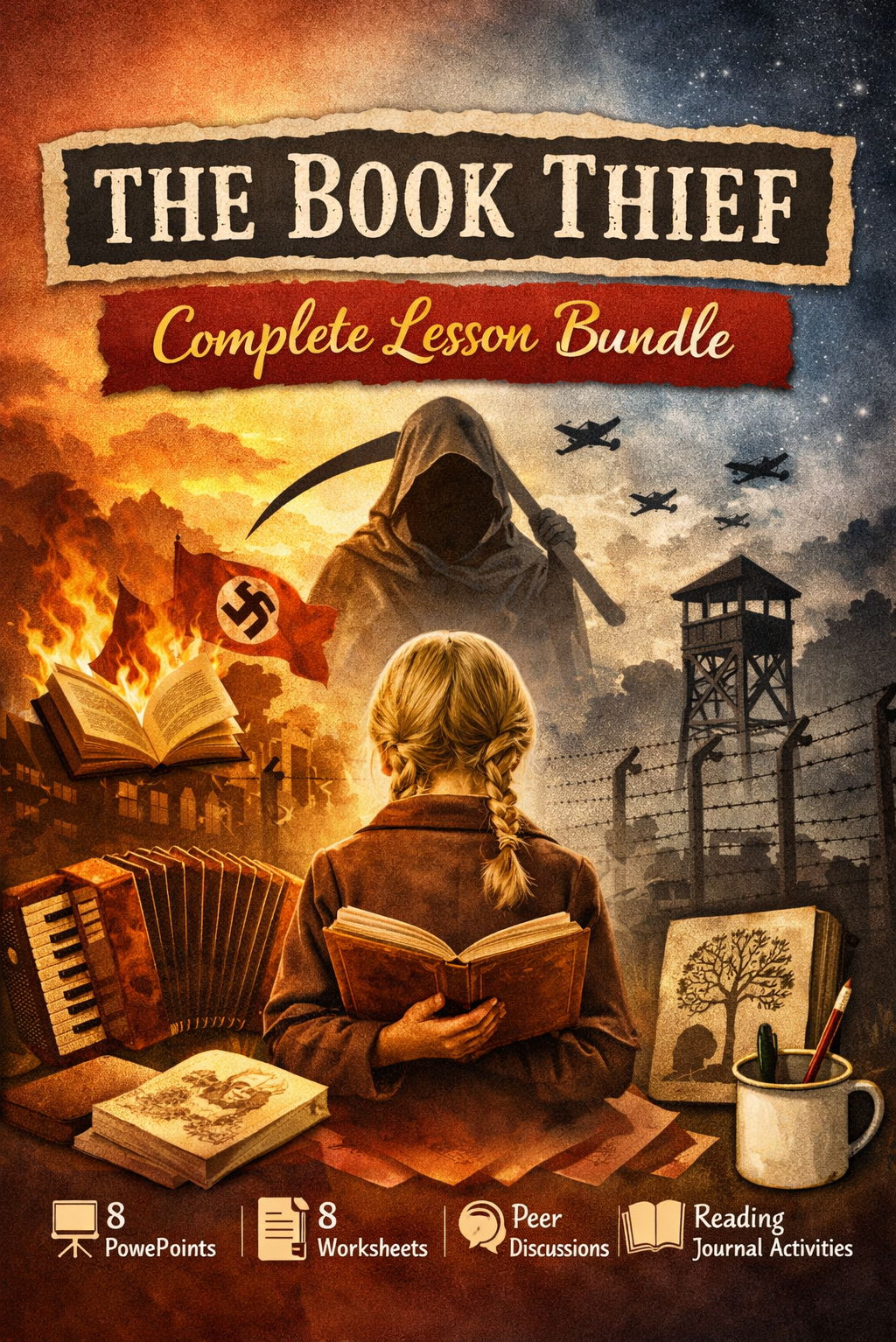 The Book Thief – Complete 8‑Lesson Bundle (PPT + Worksheets)