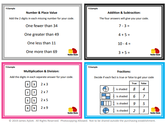 Maths Puzzle Box Challenges - Yr1 | Teaching Resources