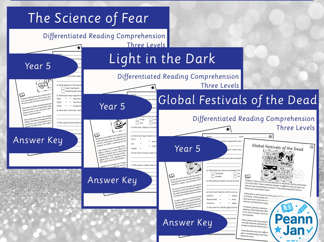 Year 5 Reading Comprehension - Halloween Bundle