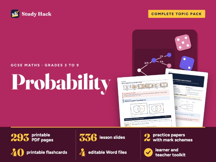 GCSE Maths Probability: AQA-style workbook, practice papers and lessons