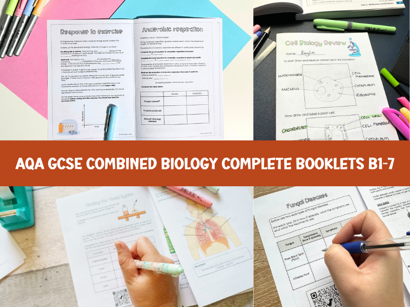 Complete AQA GCSE Combined Biology Revision Booklet Bundle