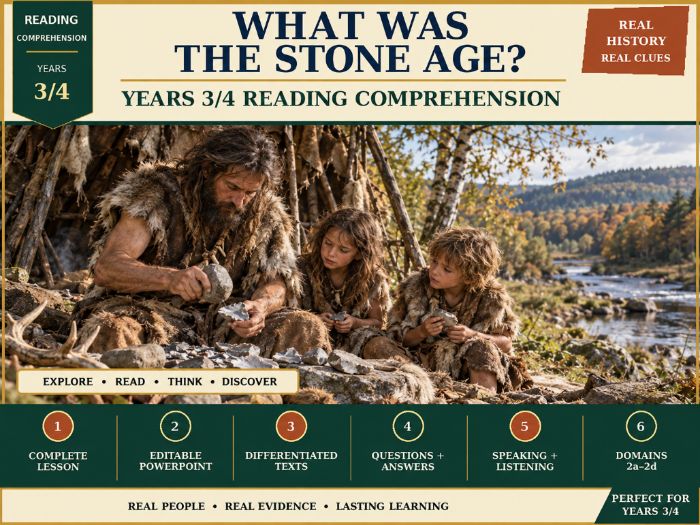 Year 3/4 Reading Comprehension - What Was the Stone Age?