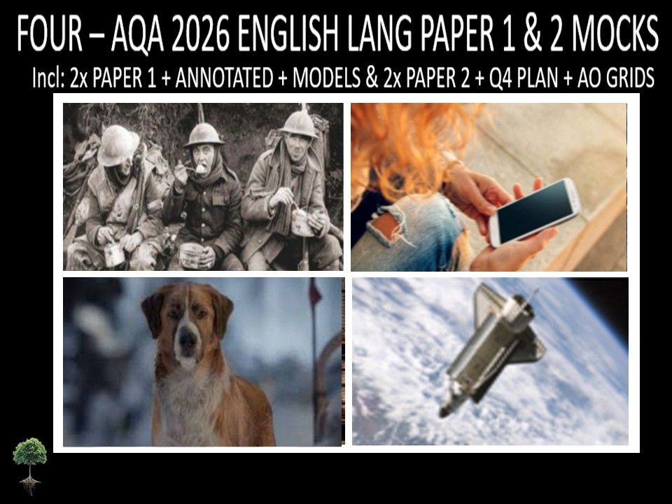 FOUR - AQA PAPER 1 & 2 | 2026 FULL MOCKS | ANNOTATED | Q4 PLAN | AO GRIDS | MODELS