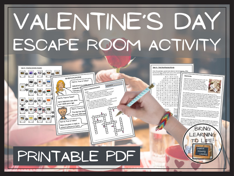 Valentine's Day Escape Room Activity