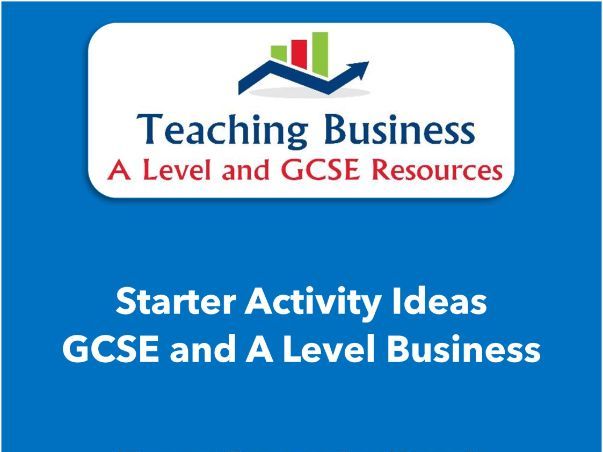 Starter Activity Ideas