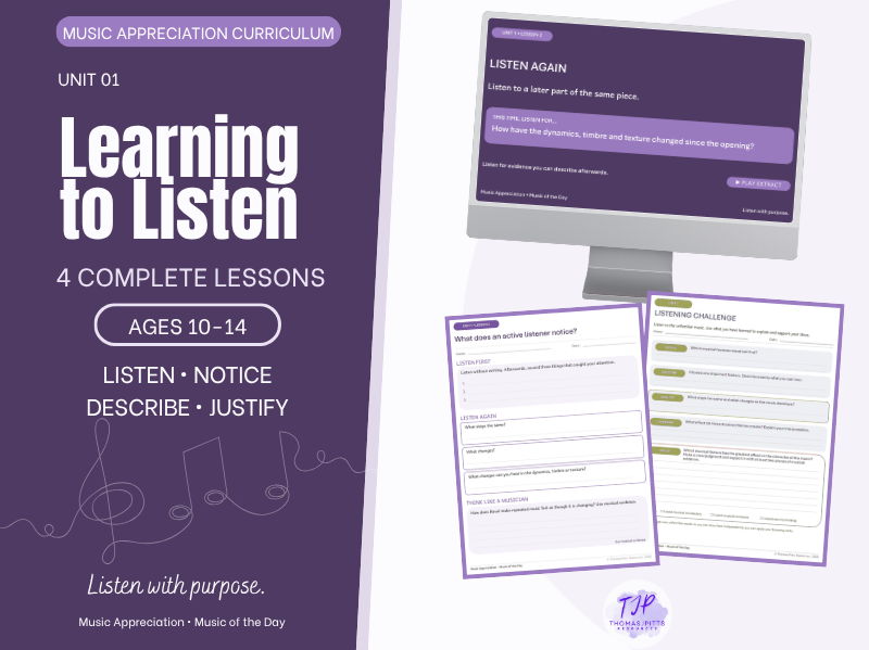 Music Appreciation Curriculum | Unit 1: Learning to Listen | KS2-KS3
