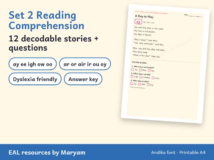 RWI Set 2 Reading Comprehension for ELLs