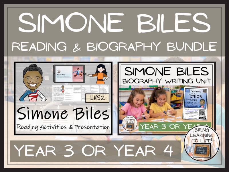 Simone Biles Reading Comprehension & Biography Bundle | LKS2