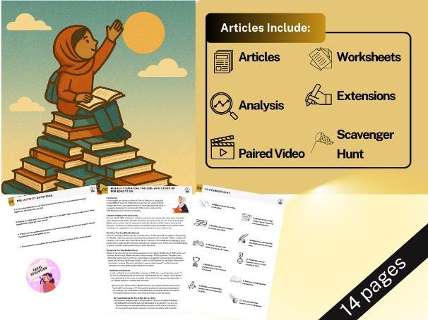 Malala Yousafzai Informational Text -  ELA Lesson Plan