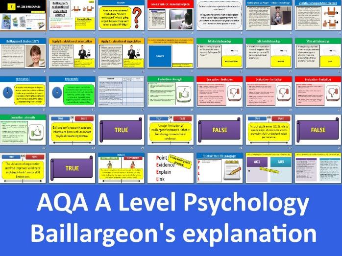 Baillargeon's explanation | First exams in 2027 - AQA A Level Psychology (Cognition and Development)
